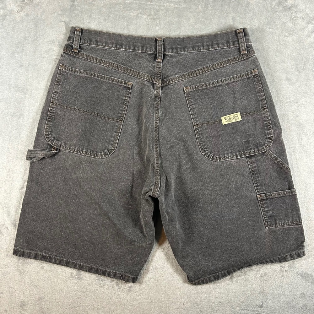 Wrangler Authentics Mens Black Denim Carpenter Shorts 6400WWG Size 33